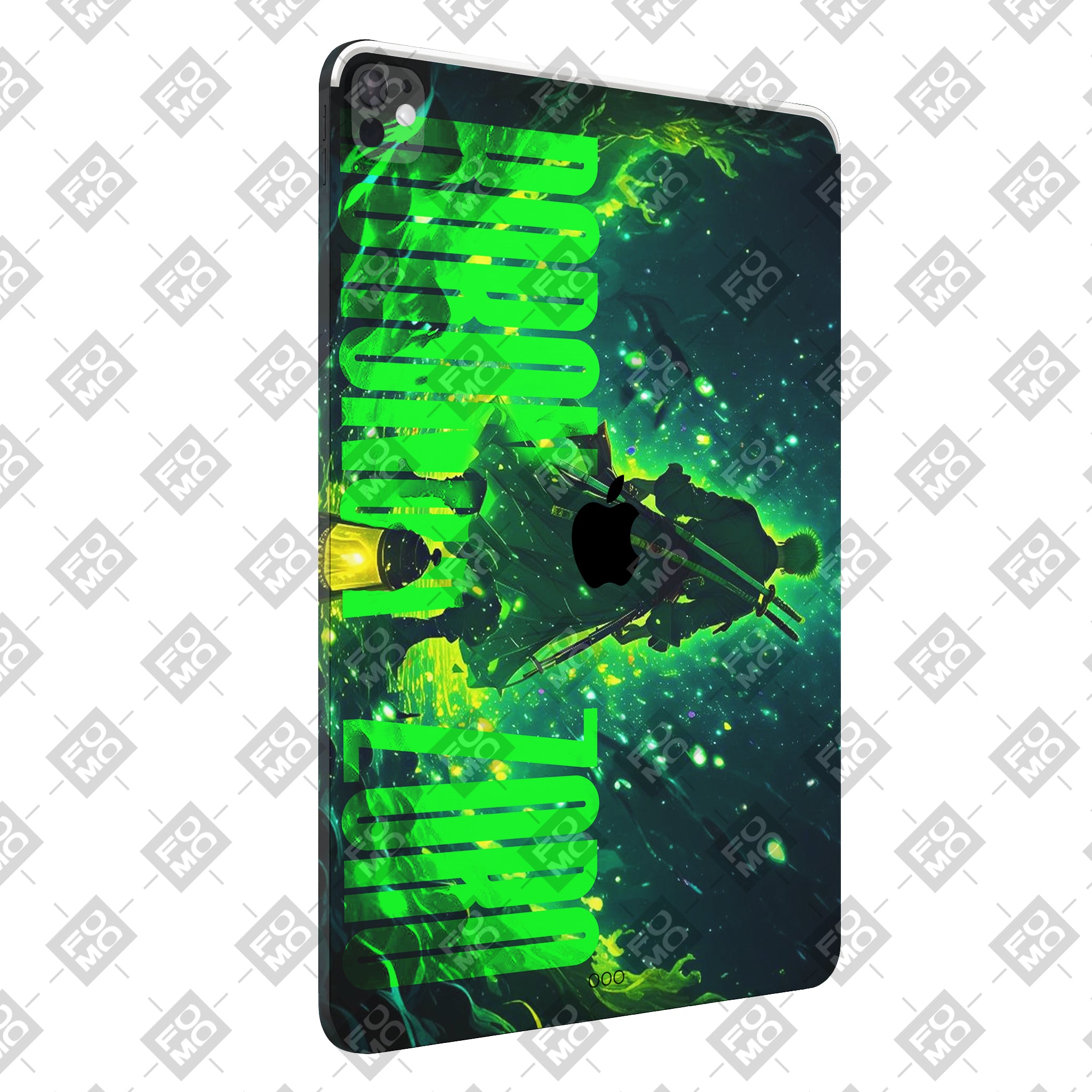 Apple iPad Pro 11 M1 2021 Roronoa Zoro Green Fury Anime Tablet Skins