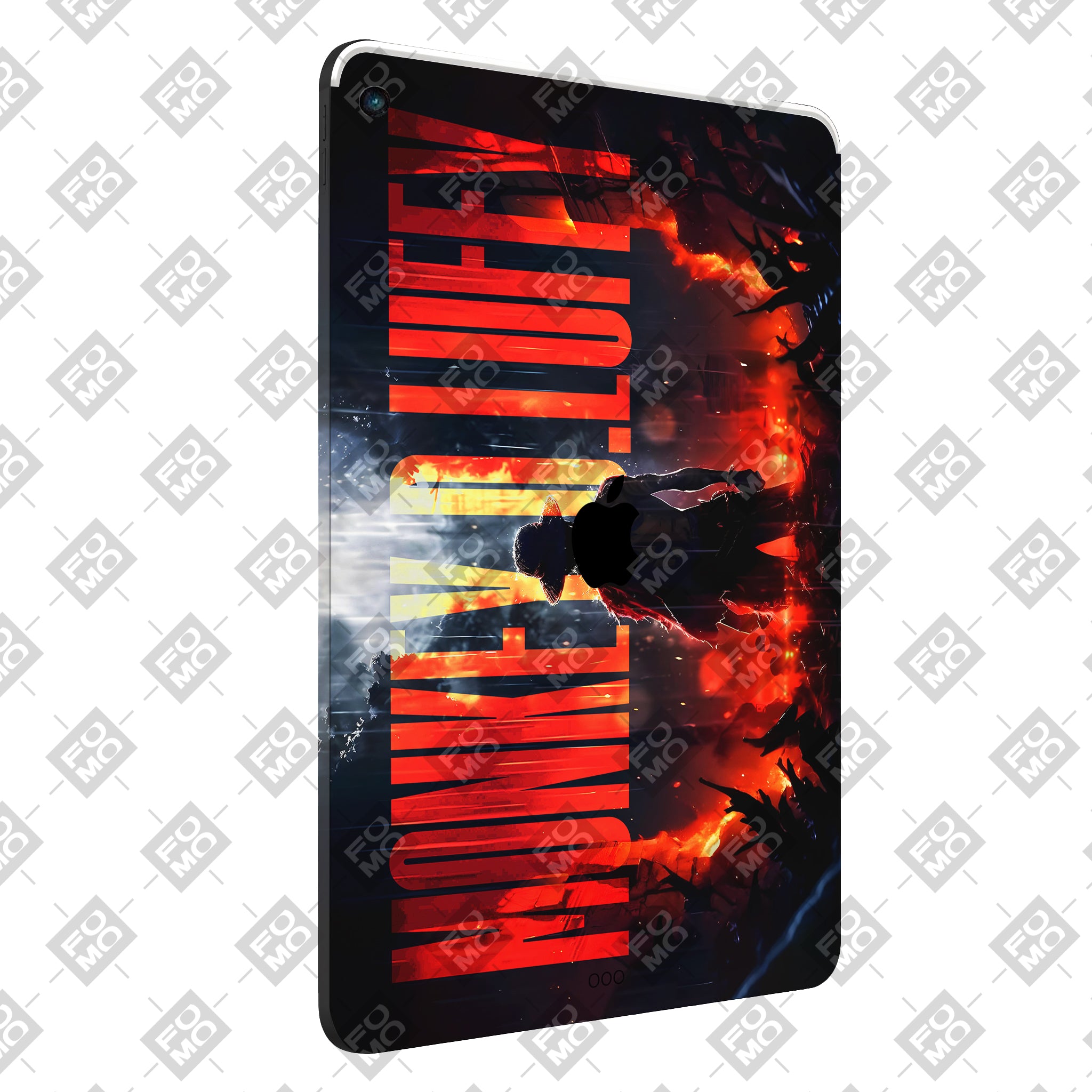 Apple iPad 9th Gen 2021 Monkey D Luffy Blazing Red Anime Tablet Skins