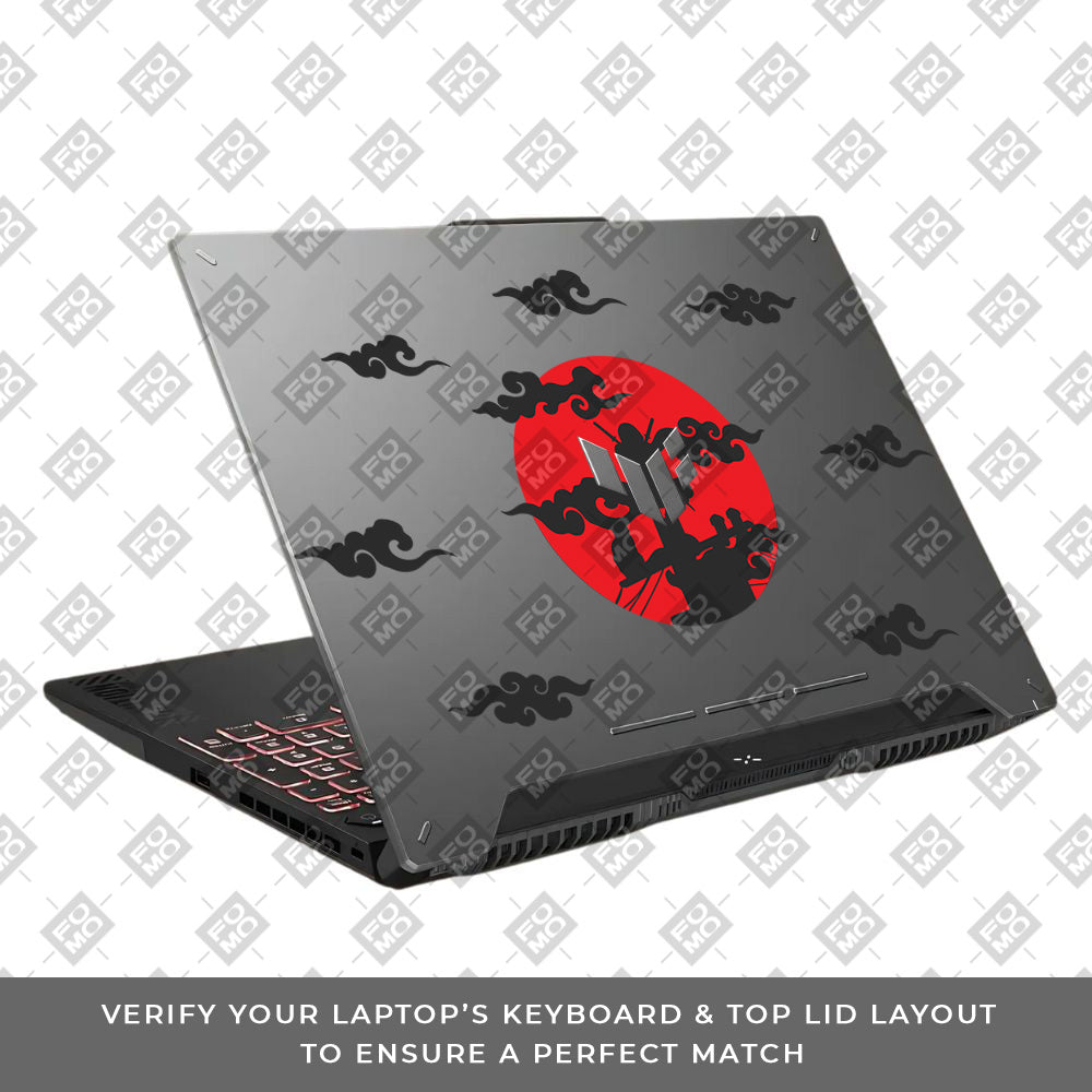 Transparent Moonlit Ninja Asus TUF F15 FX507 & A15 FA507 Laptop Skin