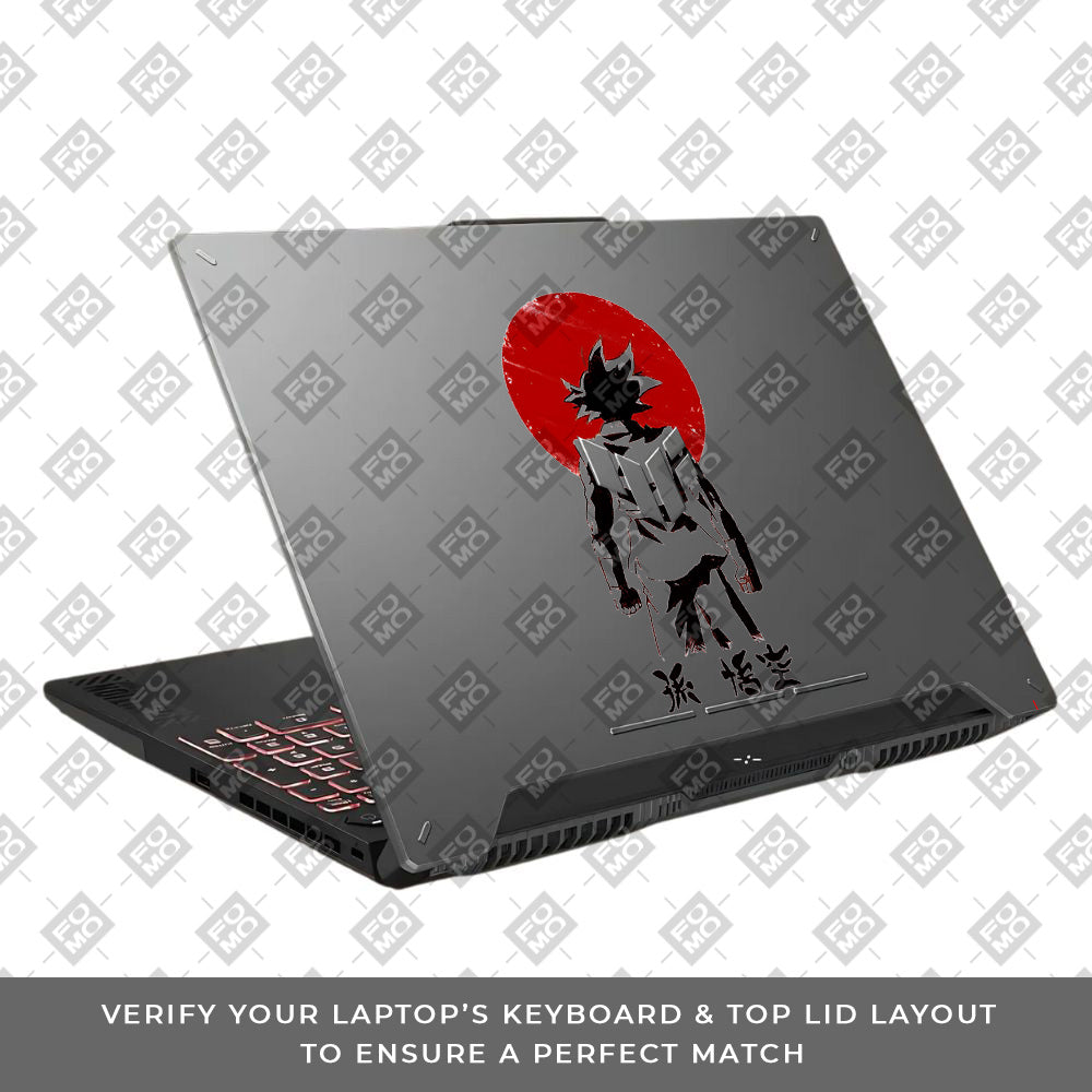 Transparent Sunset Samurai Asus TUF F15 FX507 & A15 FA507 Laptop Skin