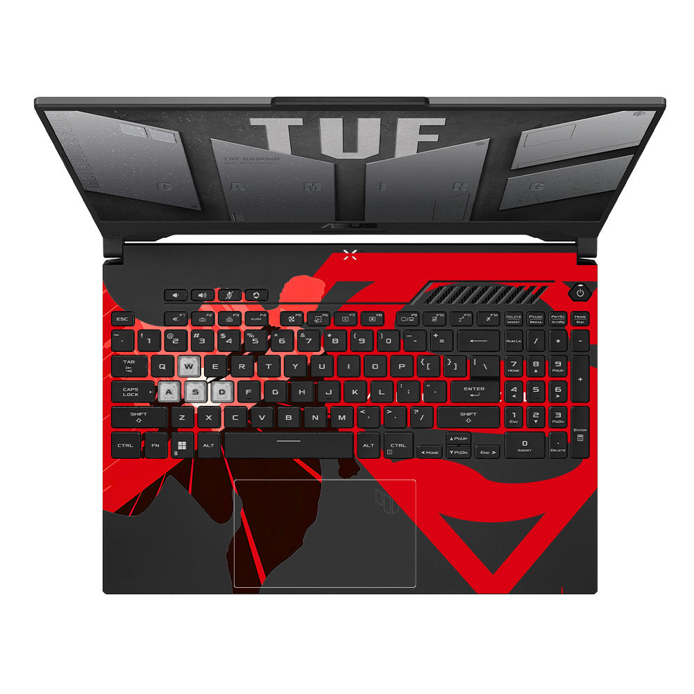 Transparent Man of Steel Asus TUF F15 FX507 & A15 FA507 Laptop Skin