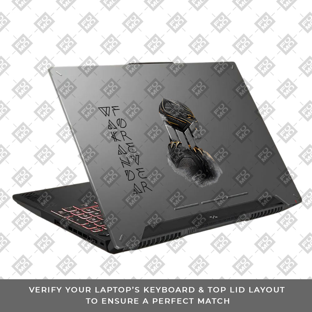 Transparent Wakanda Forever Asus TUF F15 FX507 & A15 FA507 Laptop Skin