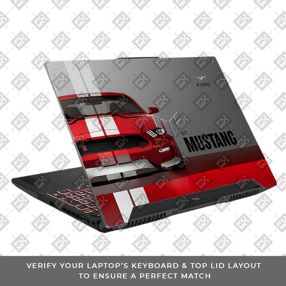 Transparent Mustang Power Asus TUF F15 FX507 & A15 FA507 Laptop Skin