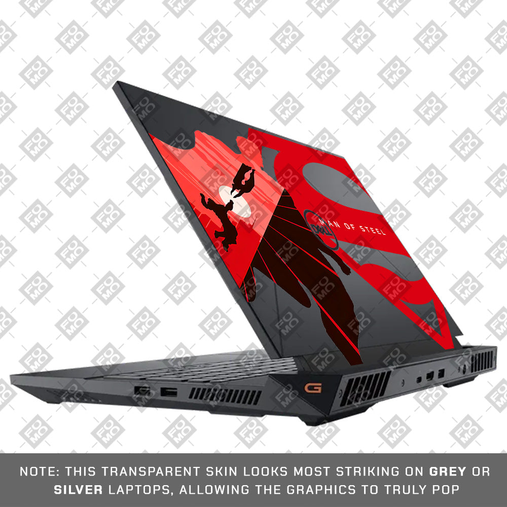 Transparent Man of Steel Dell G15 5520, 5530 Laptop Skin