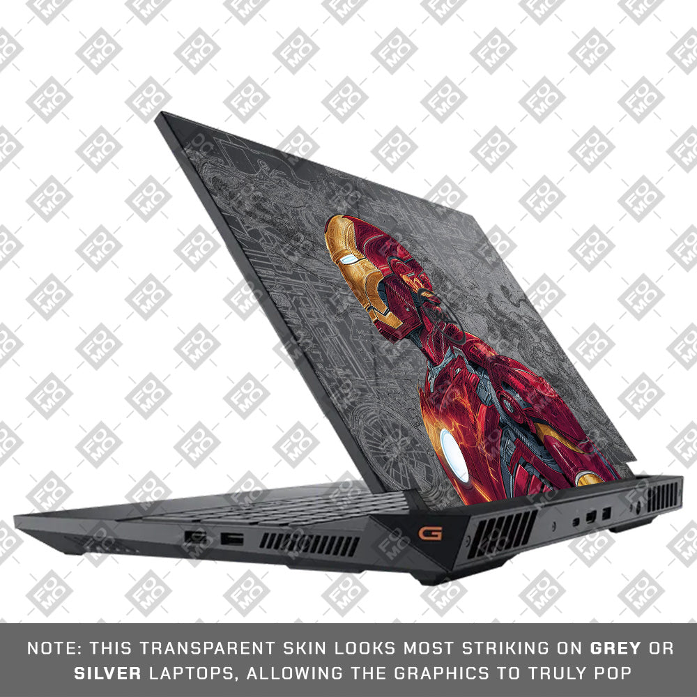 Transparent Futuristic Iron Man Dell G15 5520, 5530 Laptop Skin