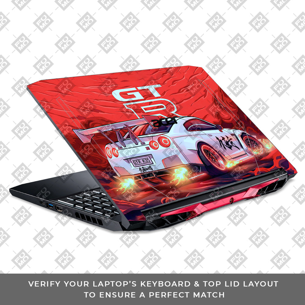 Nissan GTR Turbo Performance Edition Acer Nitro 5 AN515 44, 56 Laptop Skin