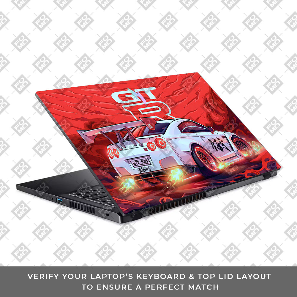 Nissan GTR Turbo Performance Edition Acer Nitro V ANV15 51 55CA Laptop Skin