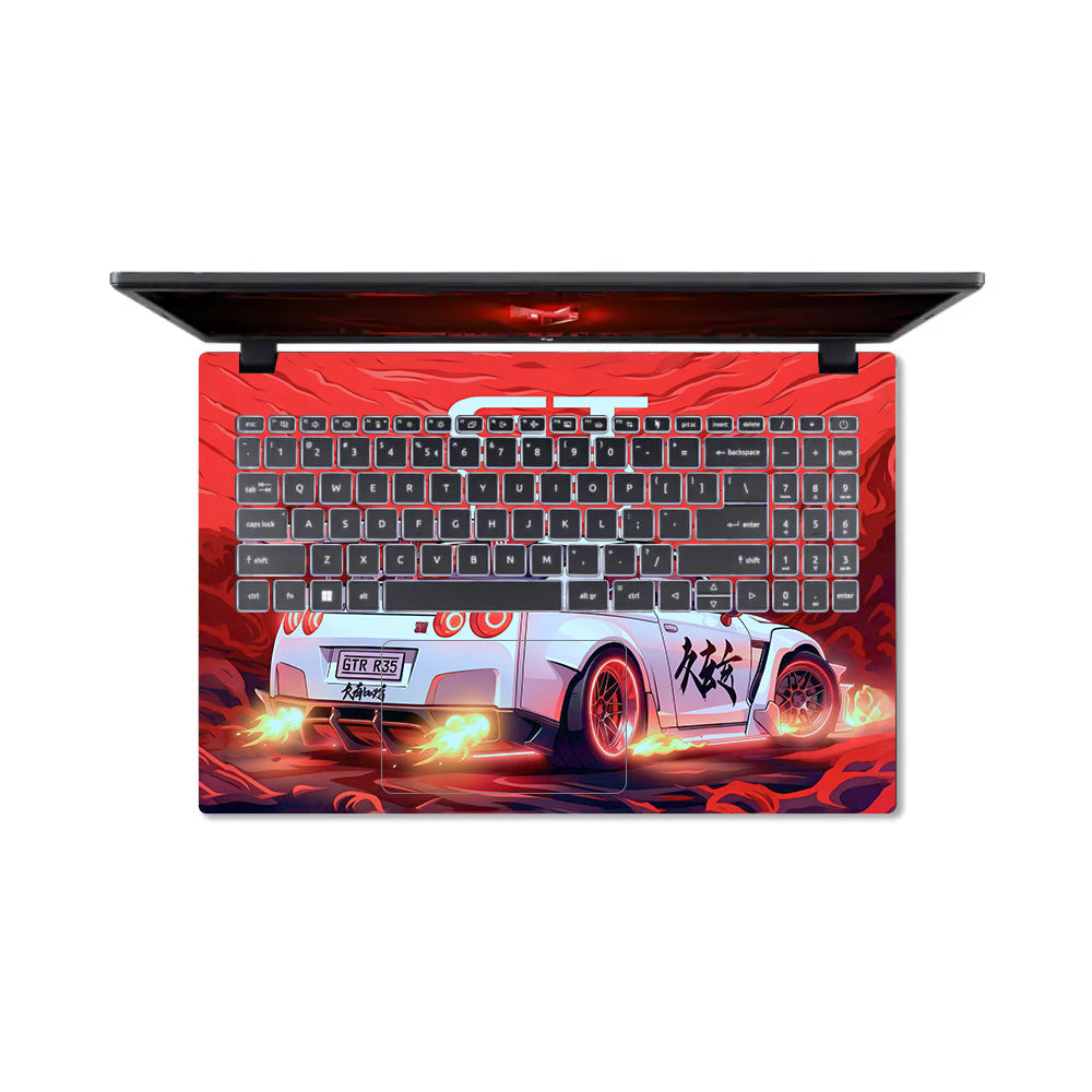 Nissan GTR Turbo Performance Edition Acer Nitro V ANV15 51 55CA 3D Laptop Skin