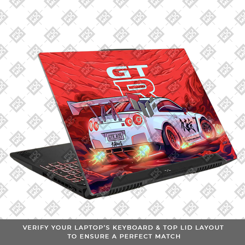 Nissan GTR Turbo Performance Edition Asus TUF F15 FX507 & A15 FA507 3D Laptop Skin