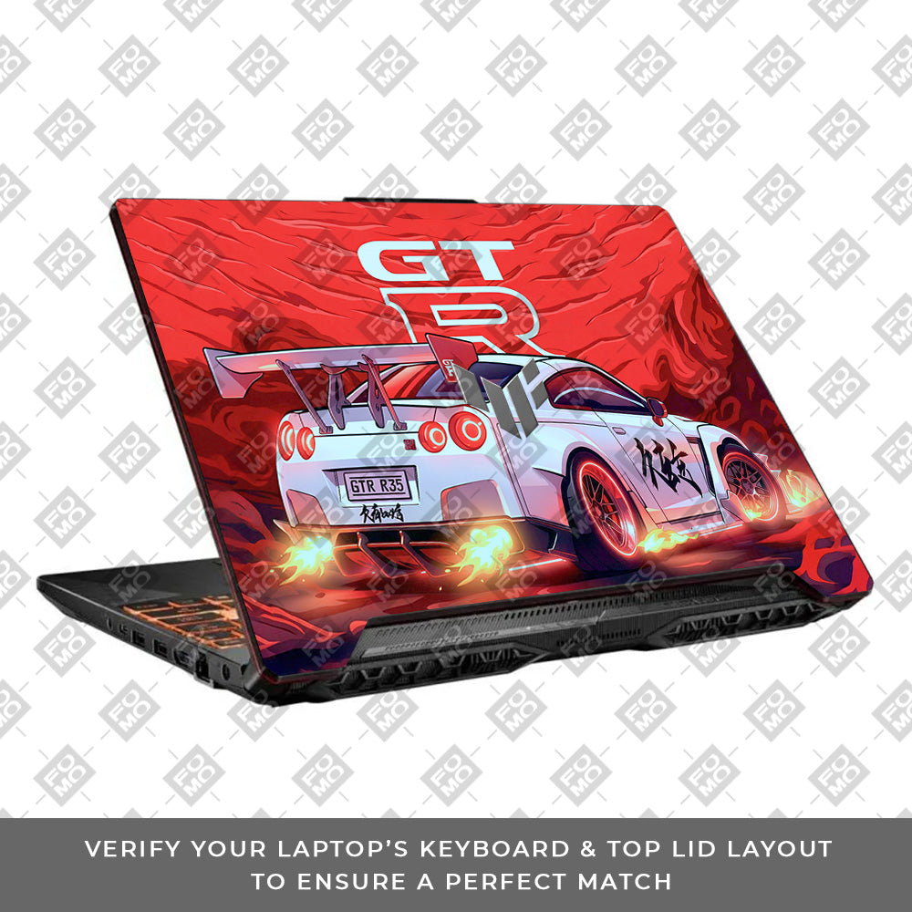 Nissan GTR Turbo Performance Edition Asus TUF F15 FX506 and A15 FA506 Laptop Skin