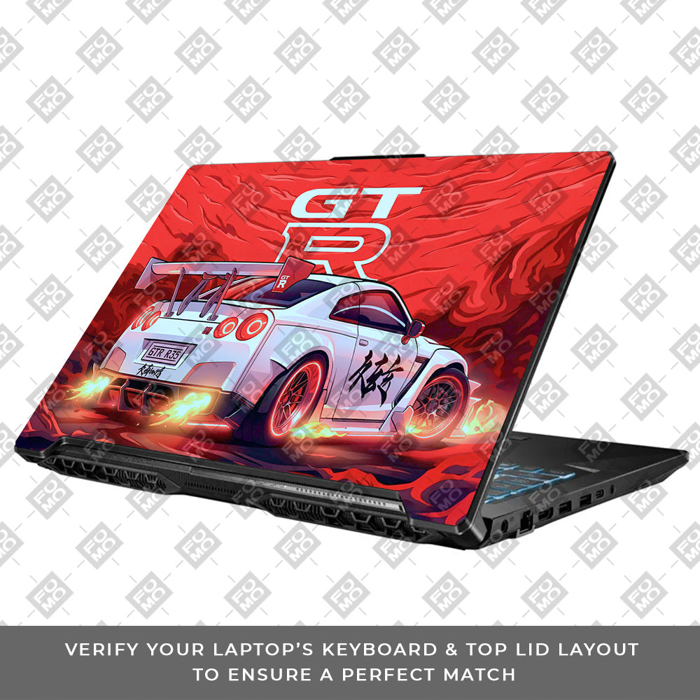 Nissan GTR Turbo Performance Edition Asus TUF Gaming F17 FX706 3D Laptop Skin