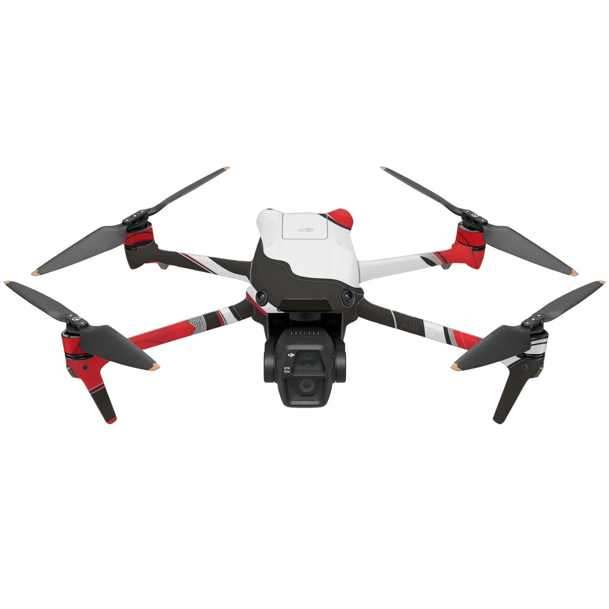 Scarlet and White Motion DJI Air 3 Drone Skin