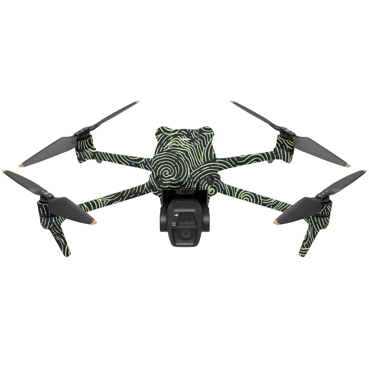 Green Spirals DJI Air 3 Drone Skin