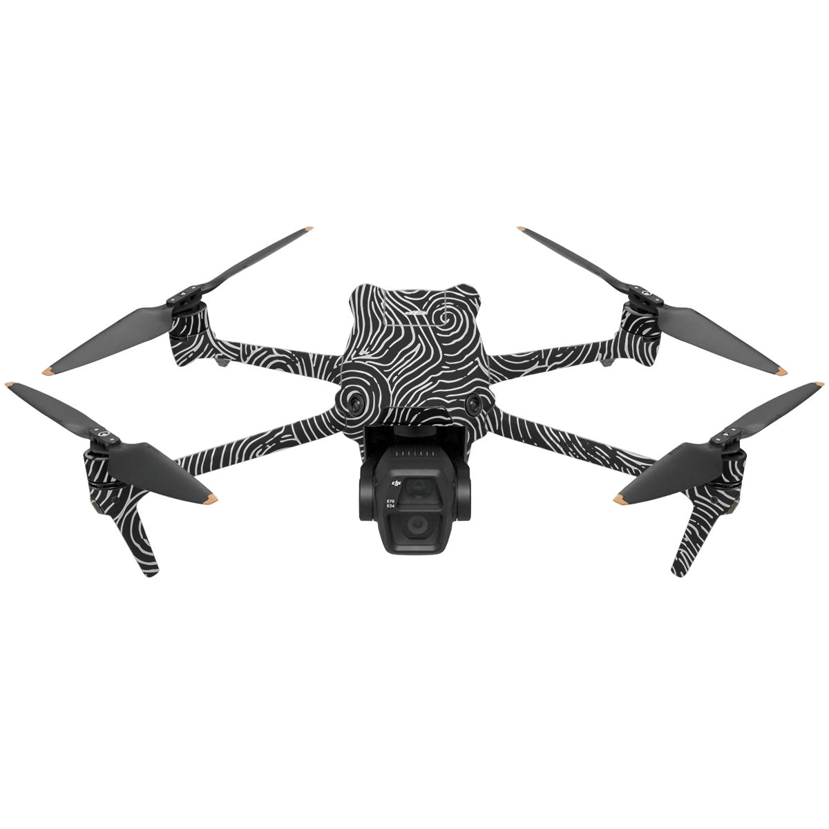 White Spirals DJI Air 3 Drone Skin