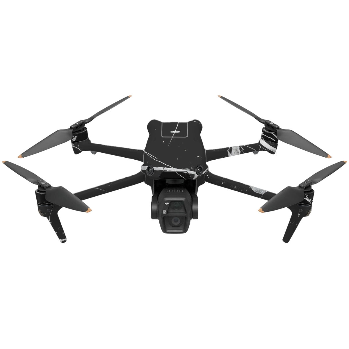 White Veins on Black DJI Air 3 Drone Skin