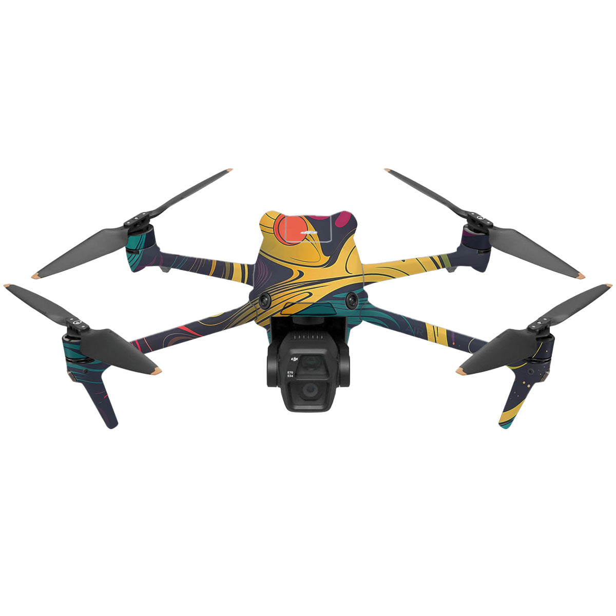 Psychedelic Color Swirl DJI Air 3 Drone Skin