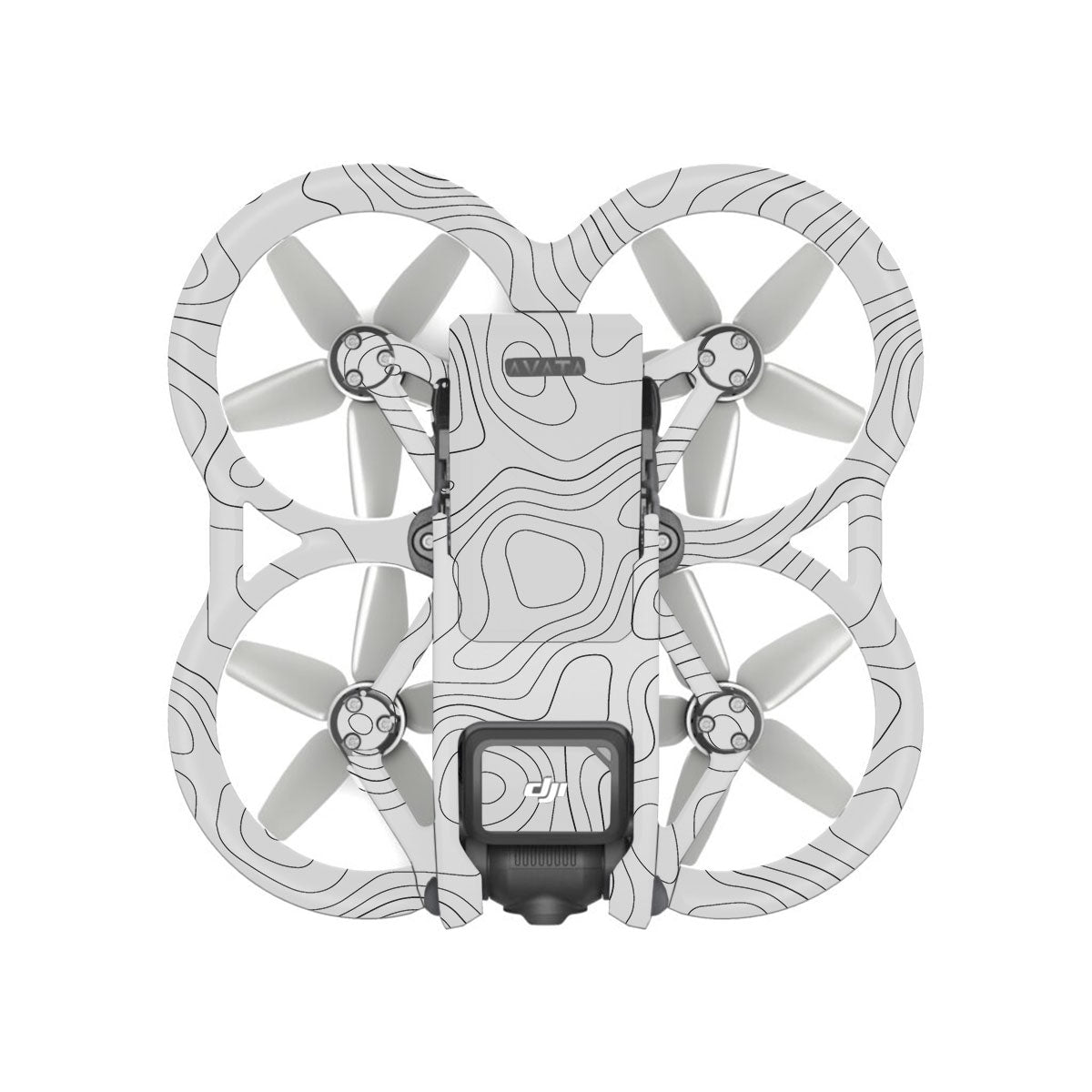 White Contour Design DJI Avata Drone Skin