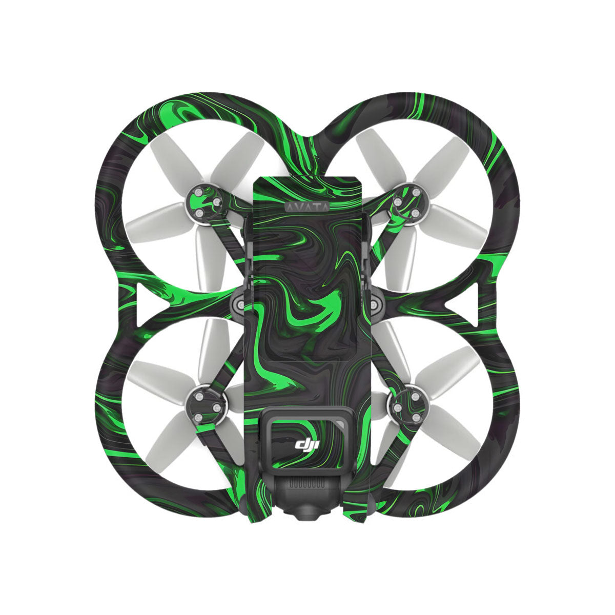 Green Liquid Pattern DJI Avata Drone Skin