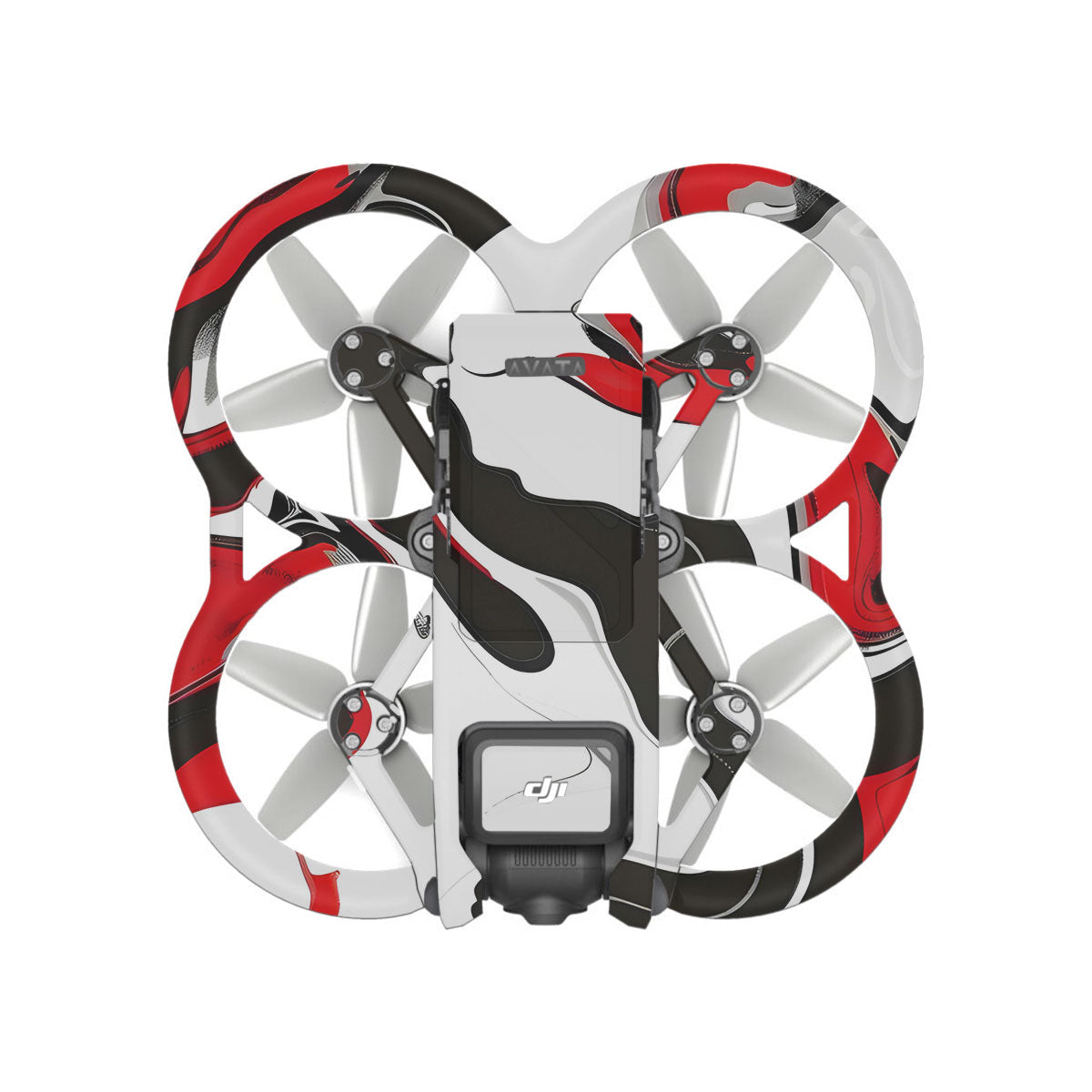 Scarlet and White Motion DJI Avata Drone Skin