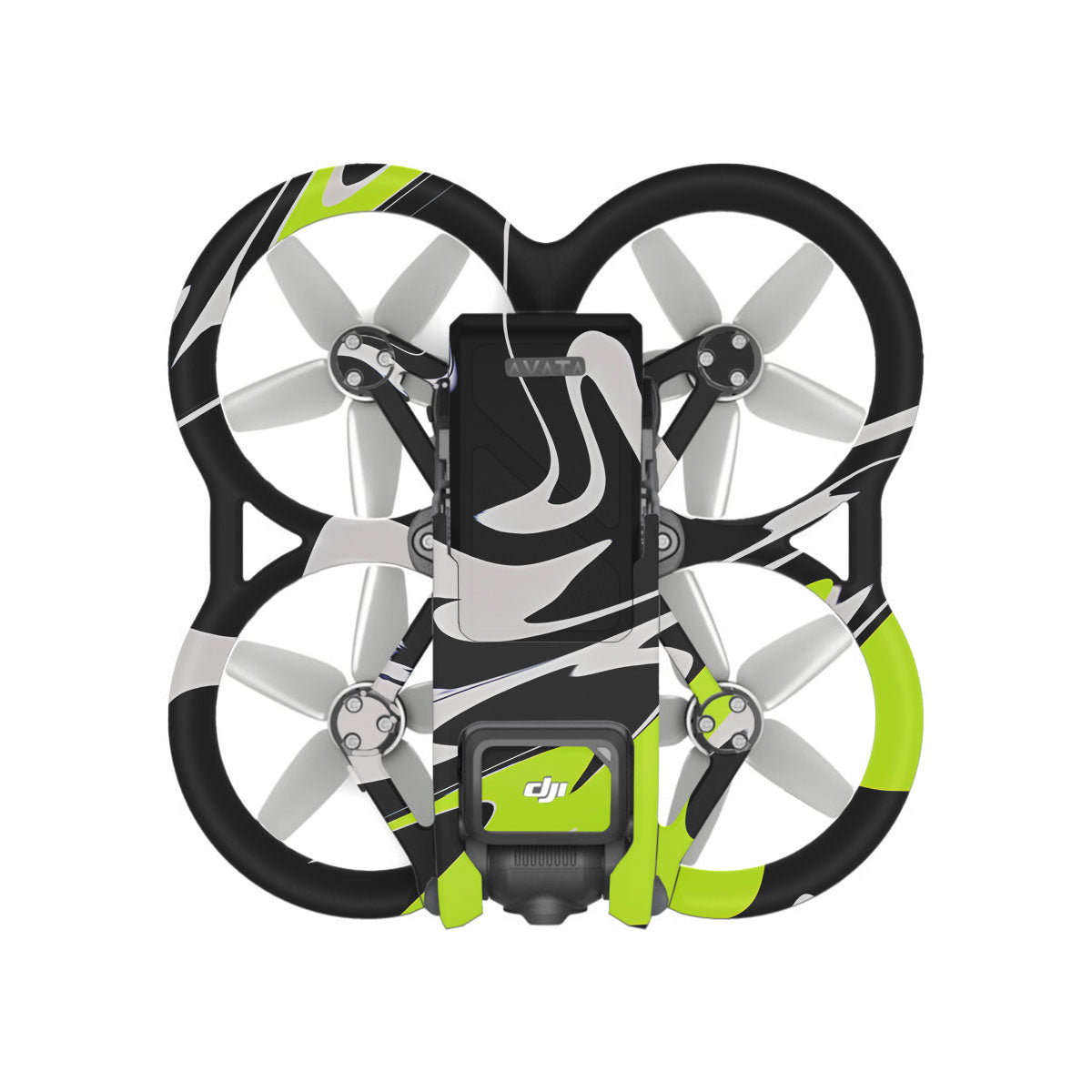Neon Green and Black Pattern DJI Avata Drone Skin