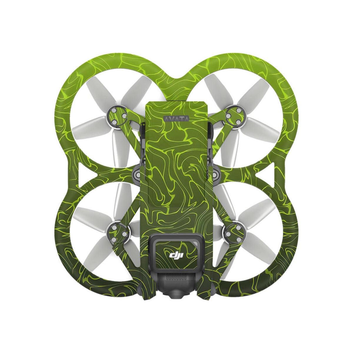 Lime Yellow to Black Gradient DJI Avata Drone Skin