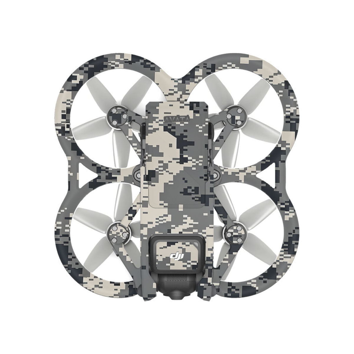 Grey Black Pixel DJI Avata Drone Skin