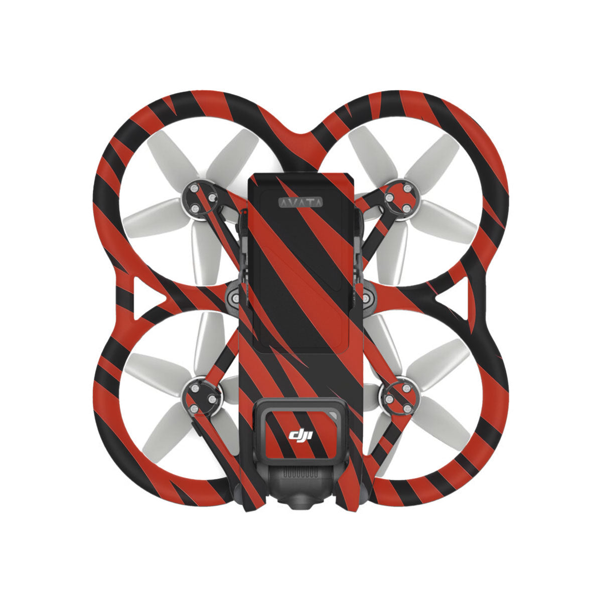 Red and Black Stripes DJI Avata Drone Skin