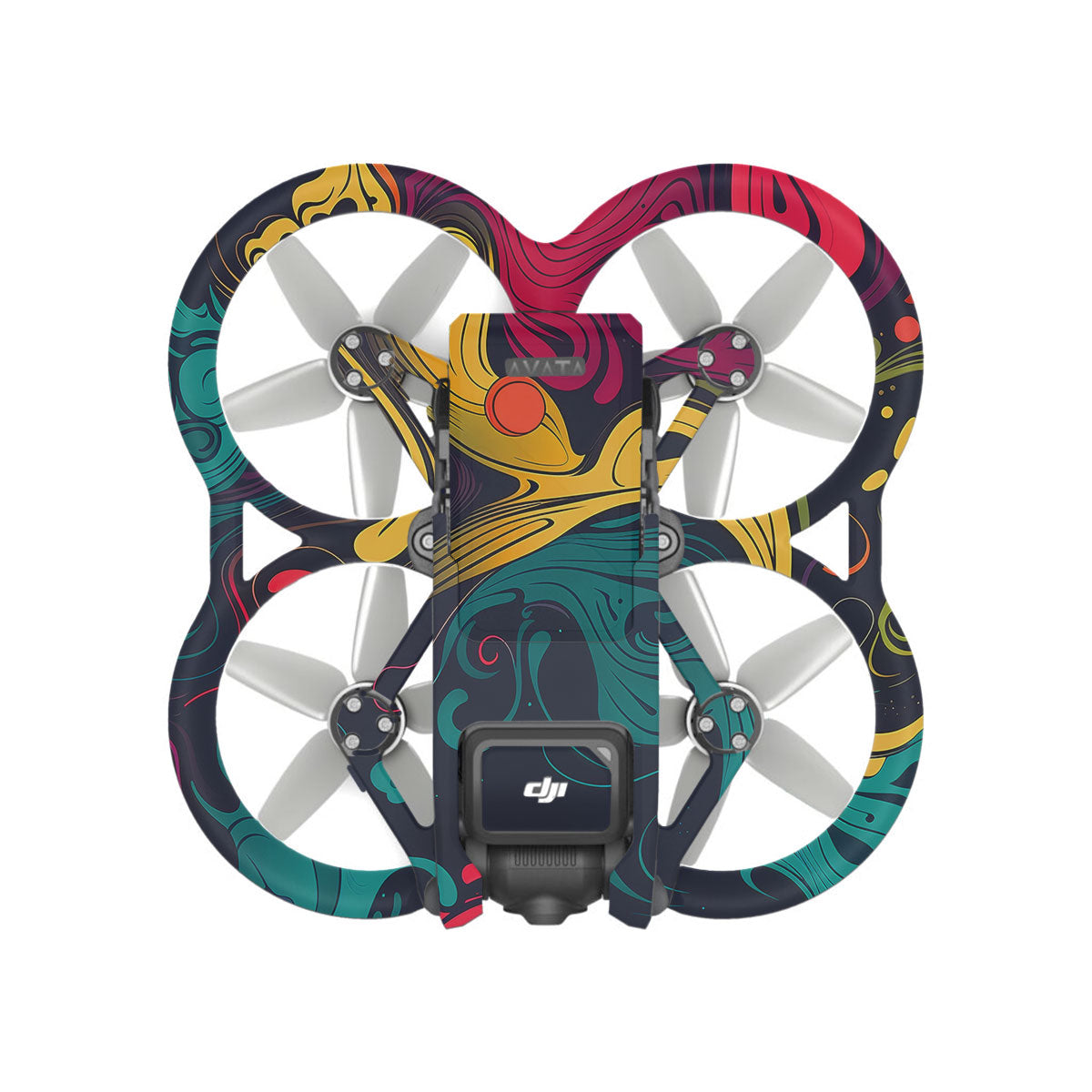 Psychedelic Color Swirl DJI Avata Drone Skin