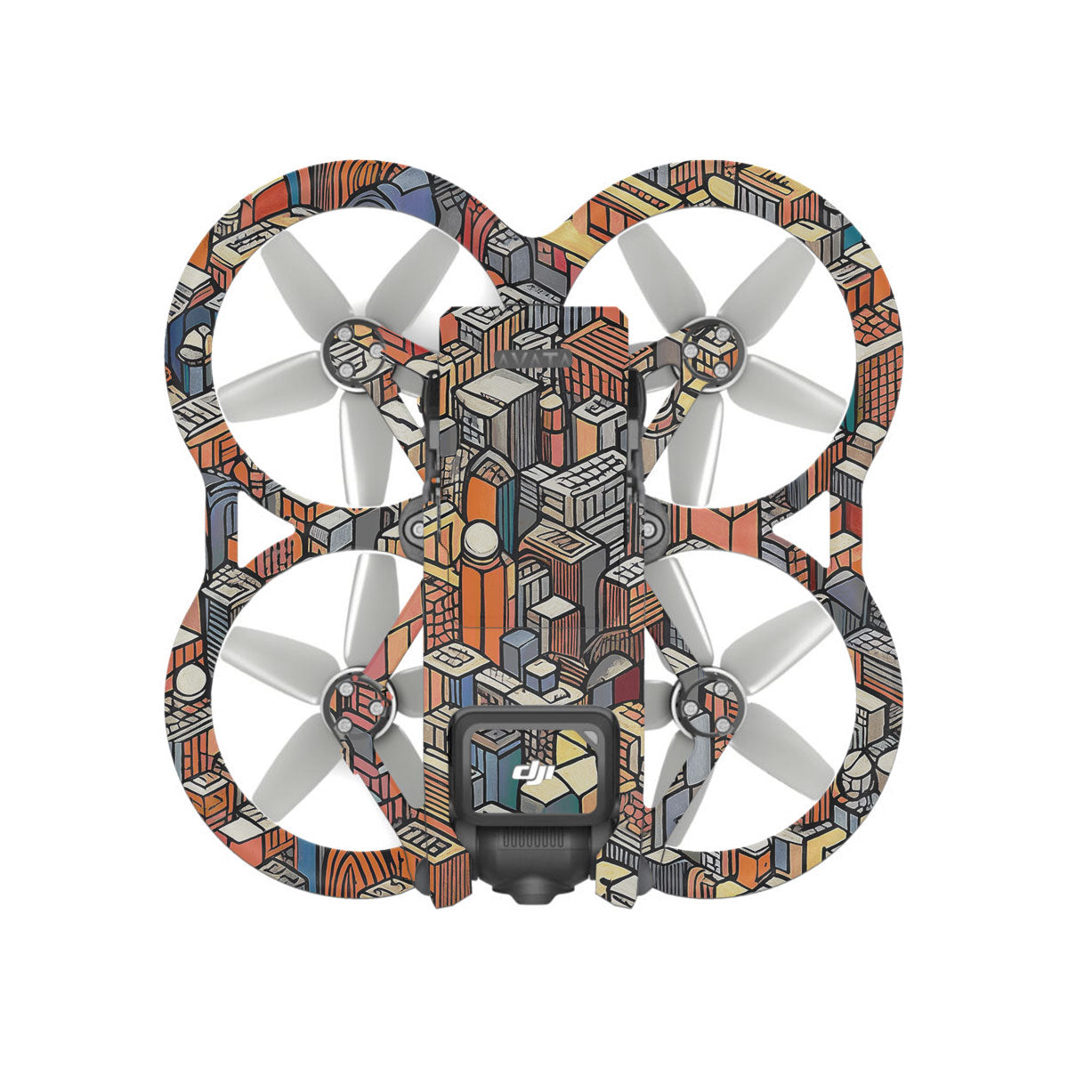 Isometric Cityscape DJI Avata Drone Skin
