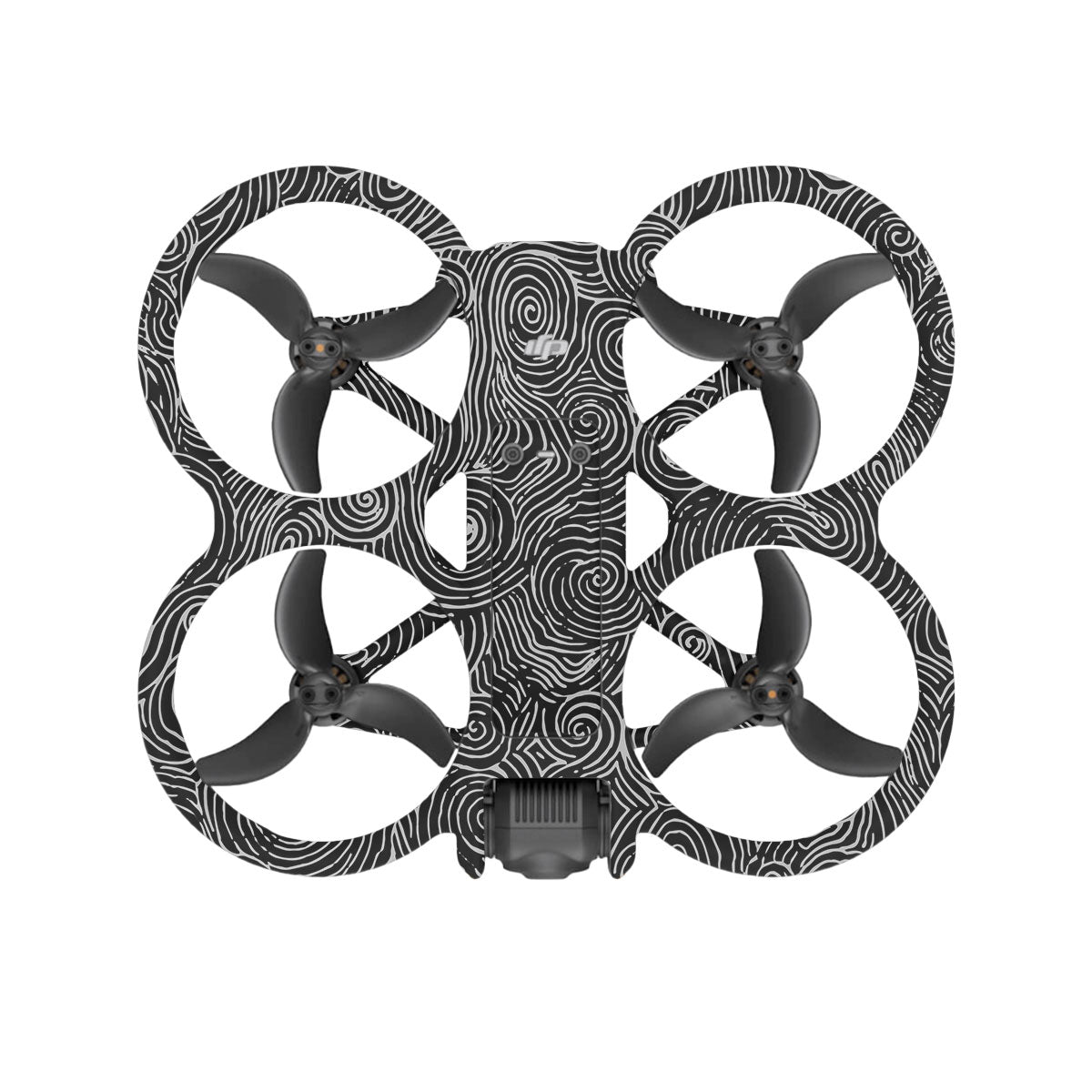 White Spirals DJI Avata 2 Drone Skin