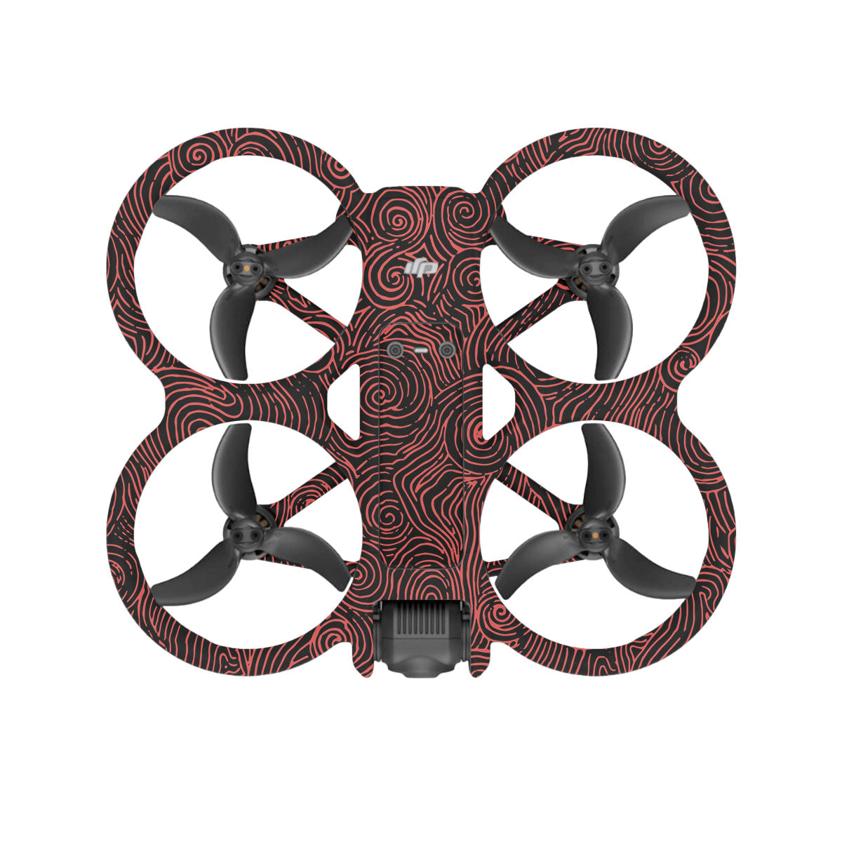 Red Spirals DJI Avata 2 Drone Skin
