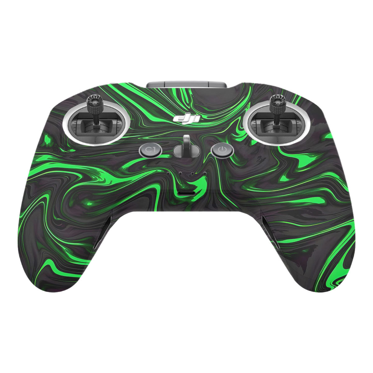 Green Liquid Pattern DJI FPV Remote Controller Skin