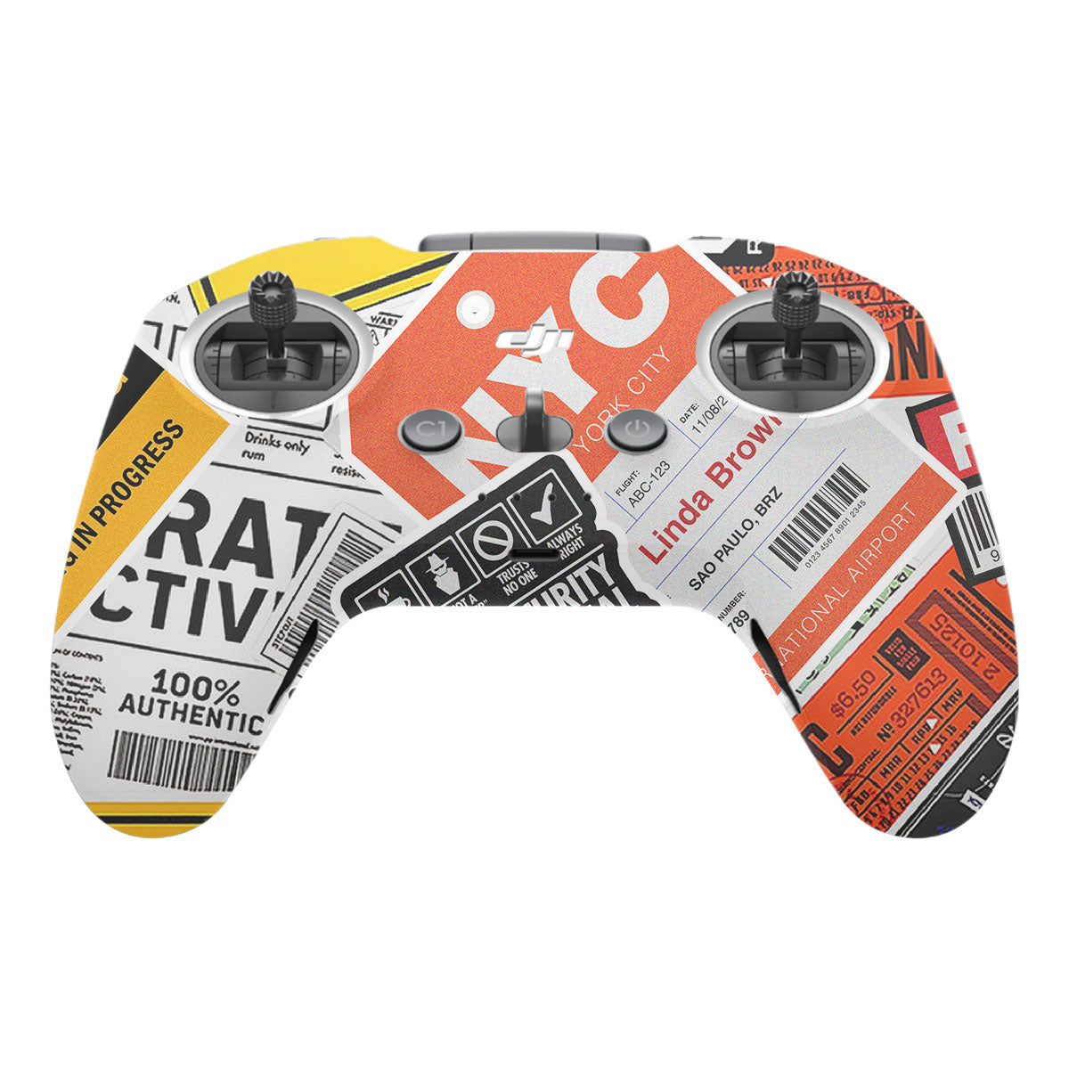 Tech Aesthetic Sticker Collage DJI FPV Remote Controller Skin