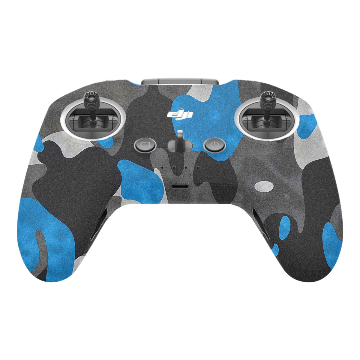 Blue Grey Camo DJI FPV Remote Controller Skin