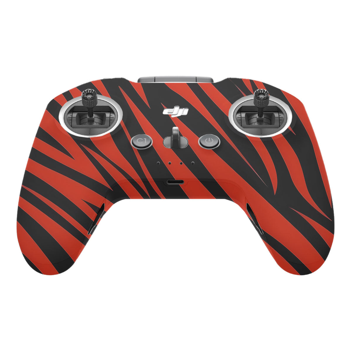 Red and Black Stripes DJI FPV Remote Controller Skin
