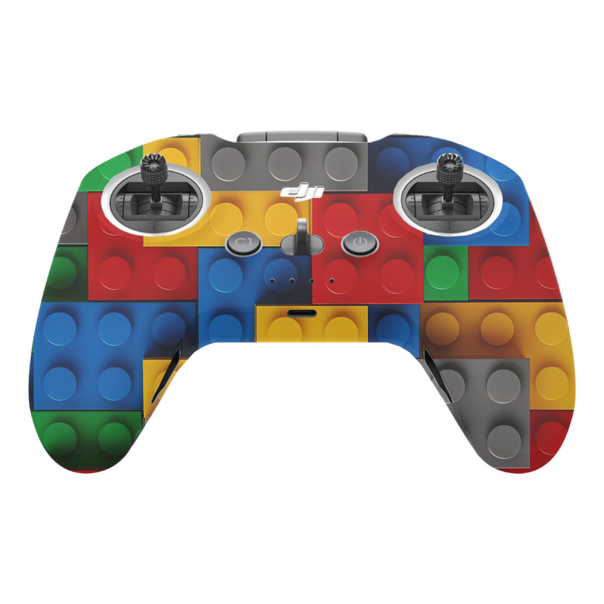Colorful LEGO Brick Wall Pattern DJI FPV Remote Controller Skin