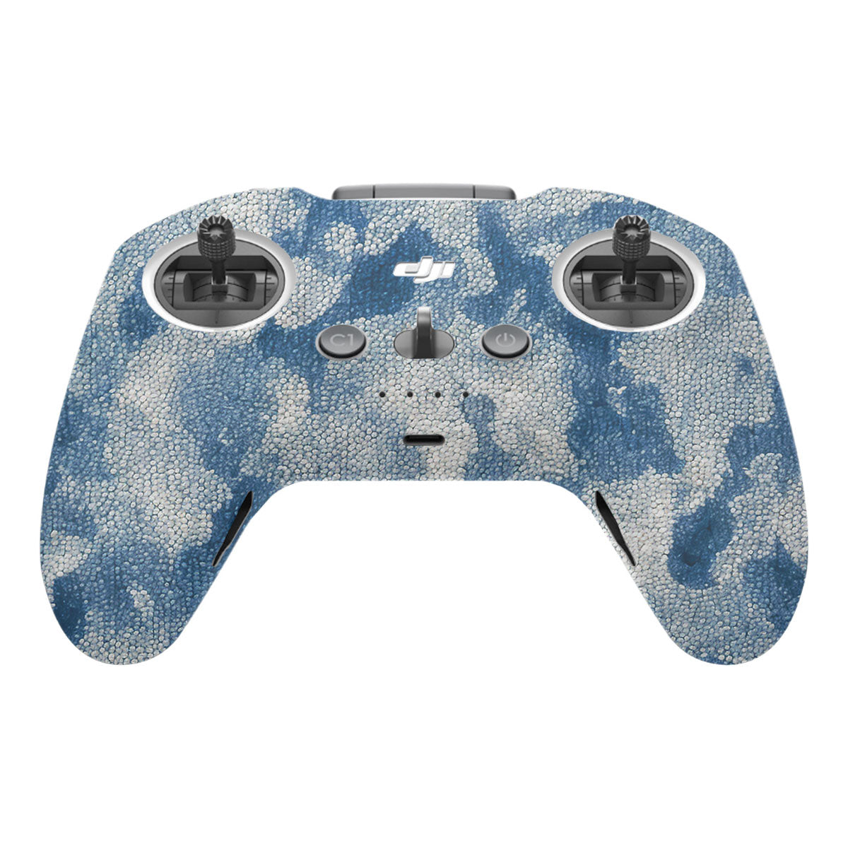 Blue Watercolor Fabric DJI FPV Remote Controller Skin