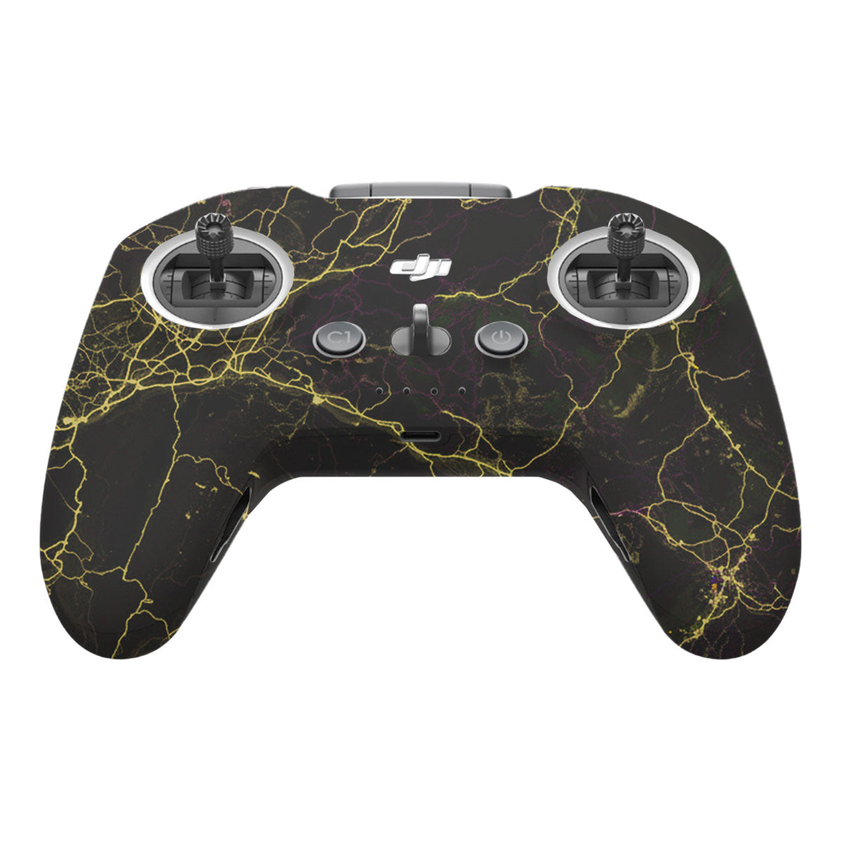 Electric Gold Veins DJI FPV Remote Controller Skin