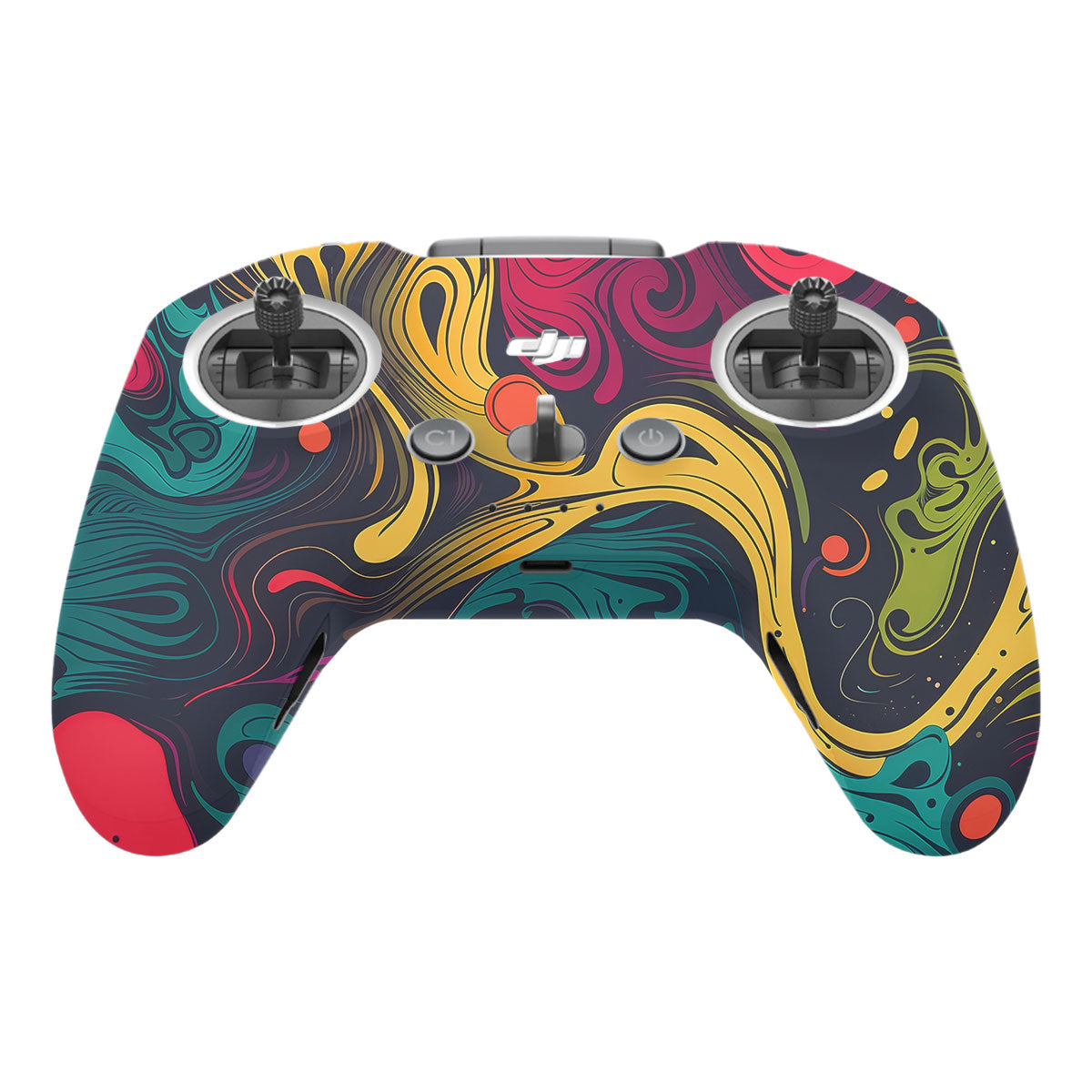 Psychedelic Color Swirl DJI FPV Remote Controller Skin