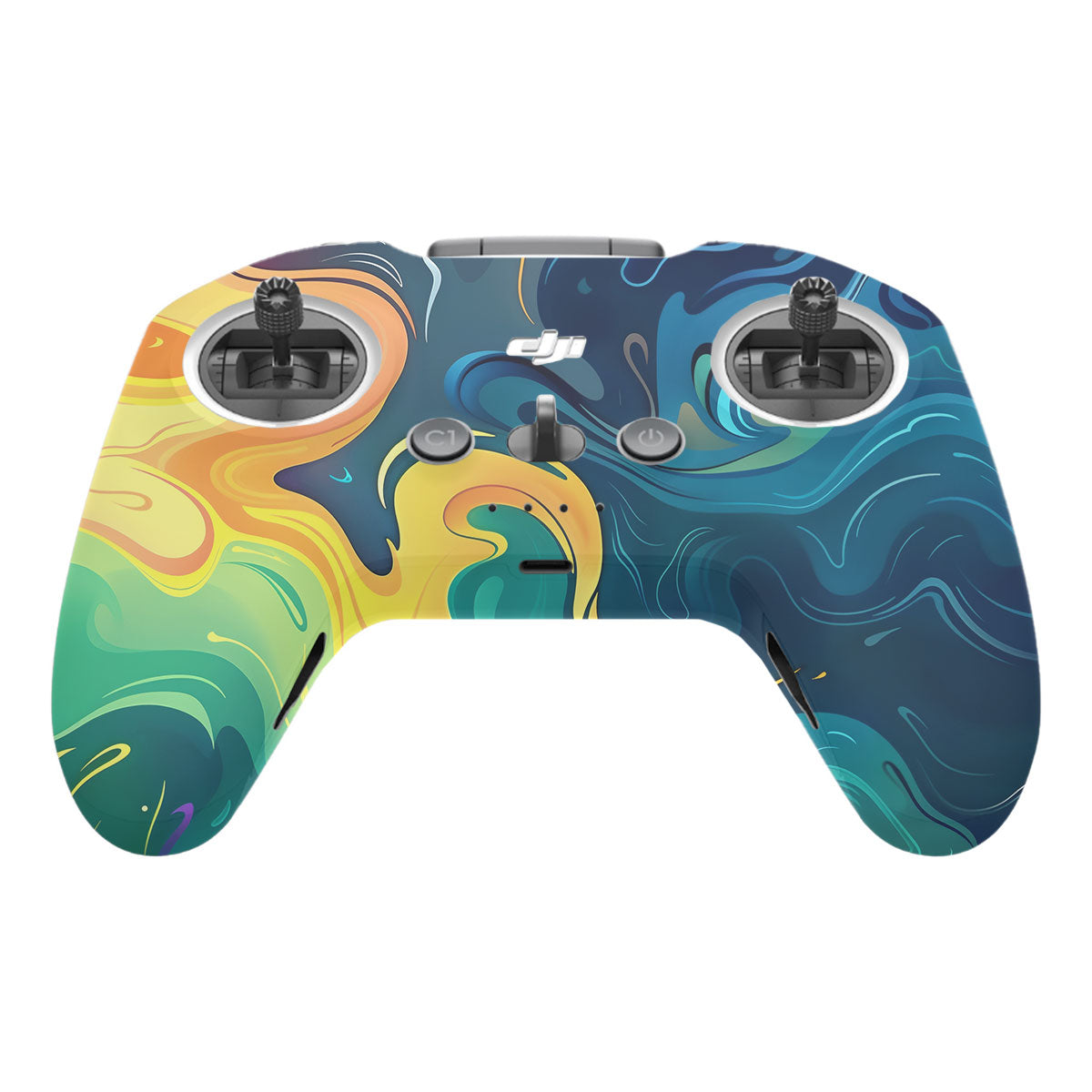 Rainbow Liquid Fusion DJI FPV Remote Controller Skin