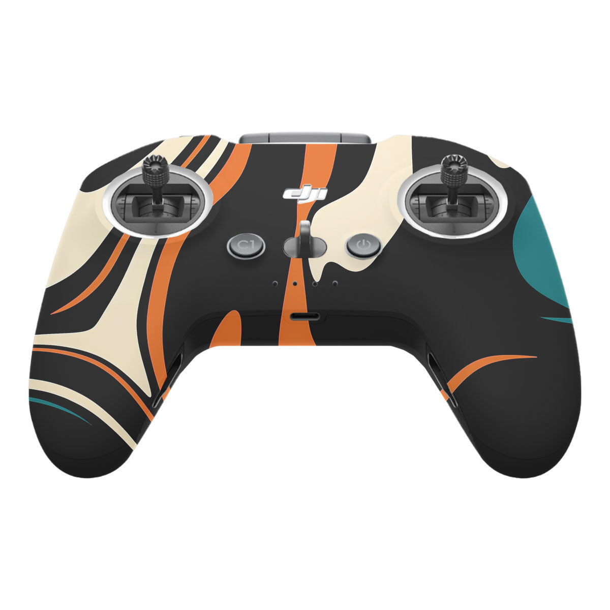 Mid-Century Abstract Swirl DJI FPV Remote Controller Skin