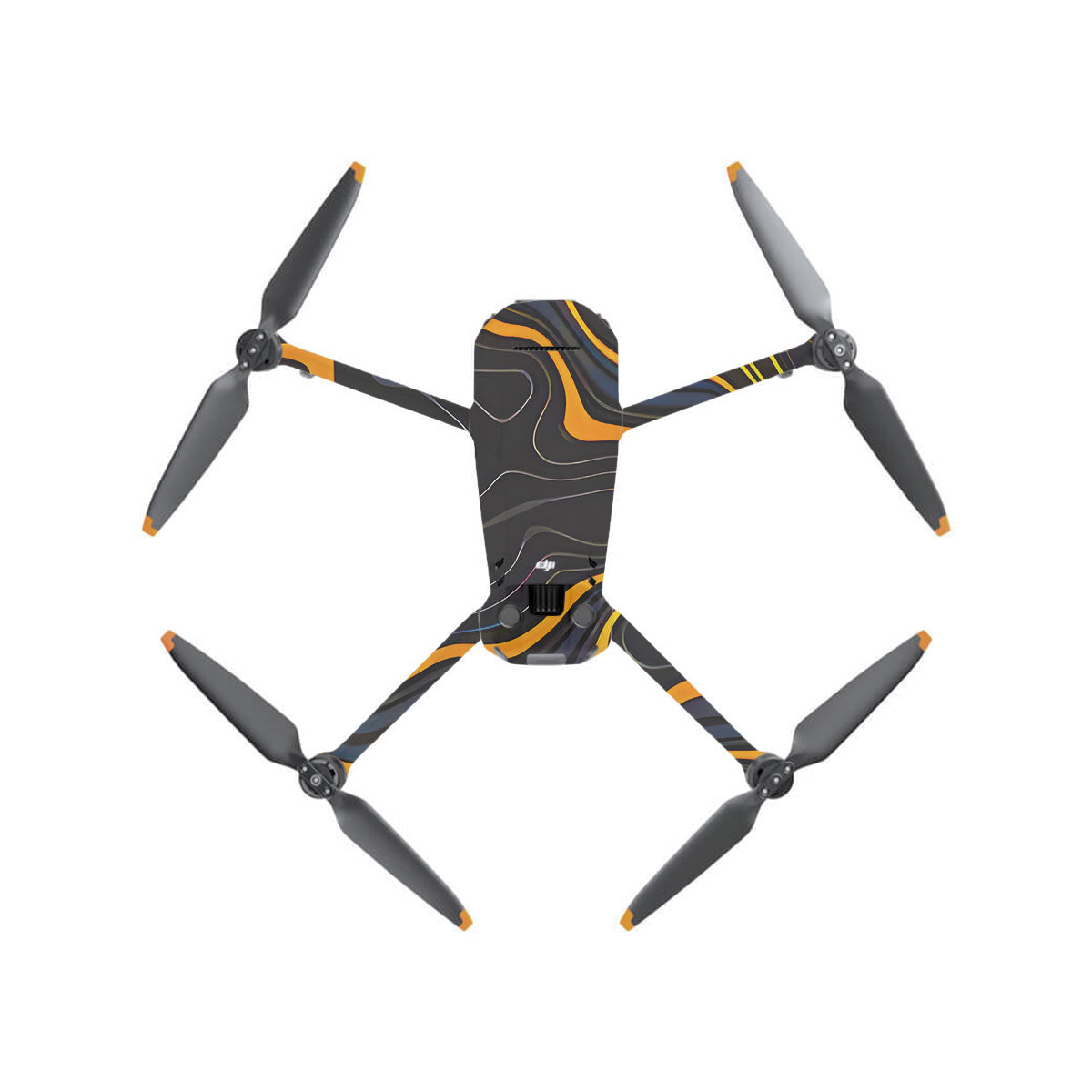 Amber Topographic Waves DJI Mavic 3 Drone Skin
