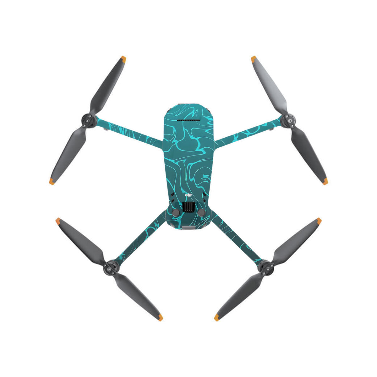 Cyan Blue to Black Gradient DJI Mavic 3 Drone Skin