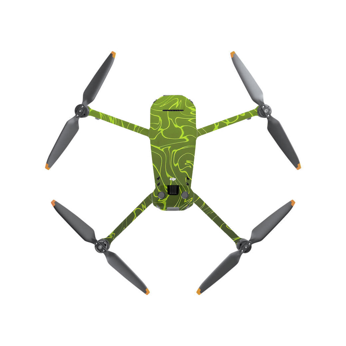 Lime Yellow to Black Gradient DJI Mavic 3 Drone Skin