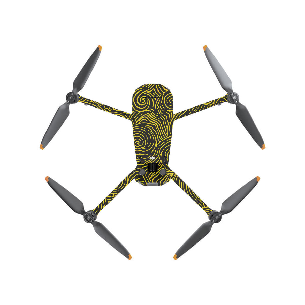 Yellow Spirals DJI Mavic 3 Drone Skin