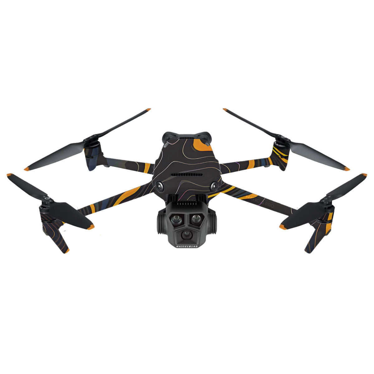 Amber Topographic Waves DJI Mavic 3 Pro Drone Skin