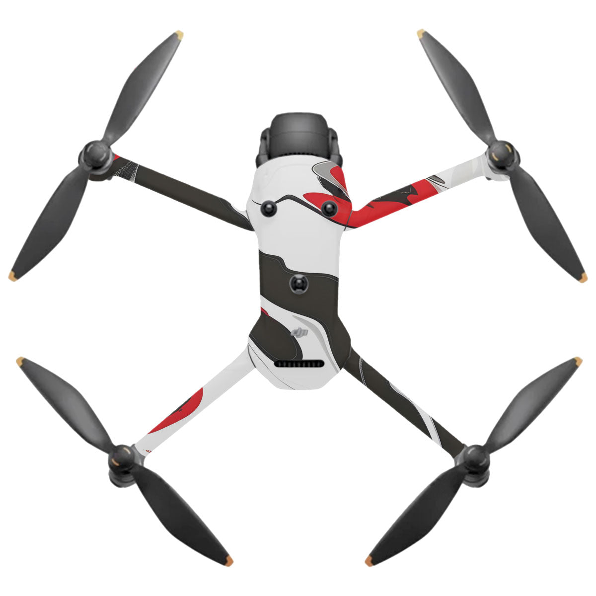 Scarlet and White Motion DJI Mavic 4 Pro Drone Skin