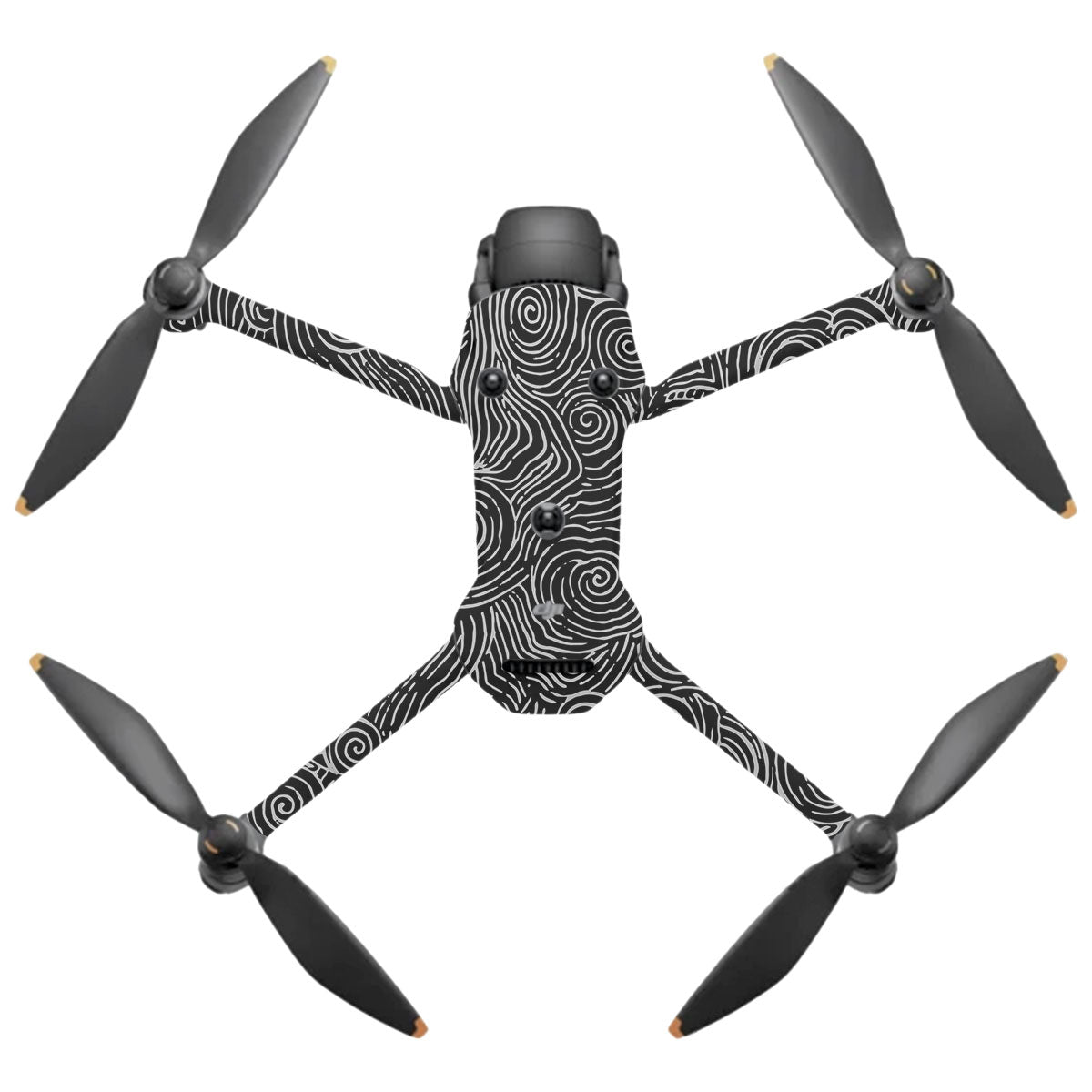 White Spirals DJI Mavic 4 Pro Drone Skin