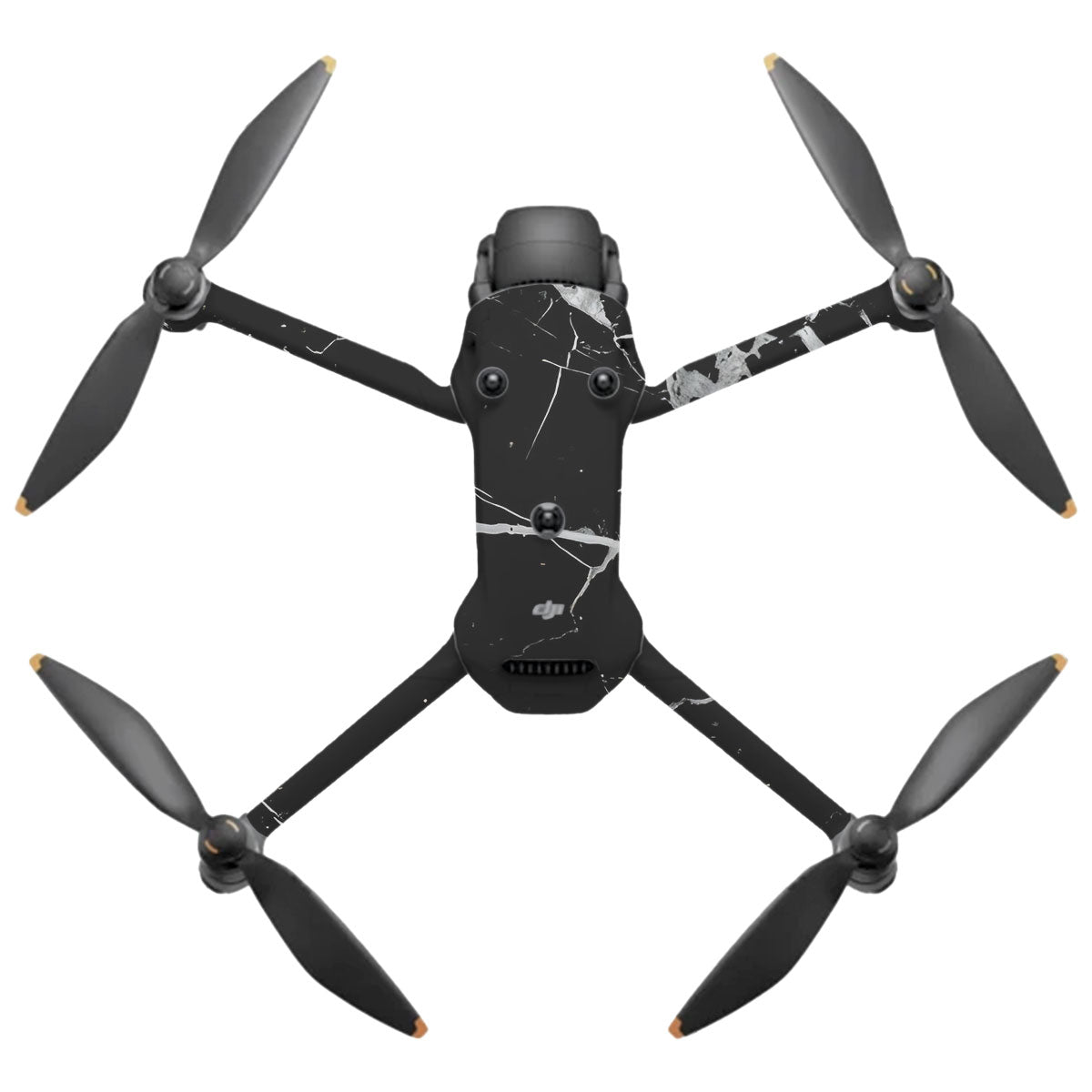 White Veins on Black DJI Mavic 4 Pro Drone Skin
