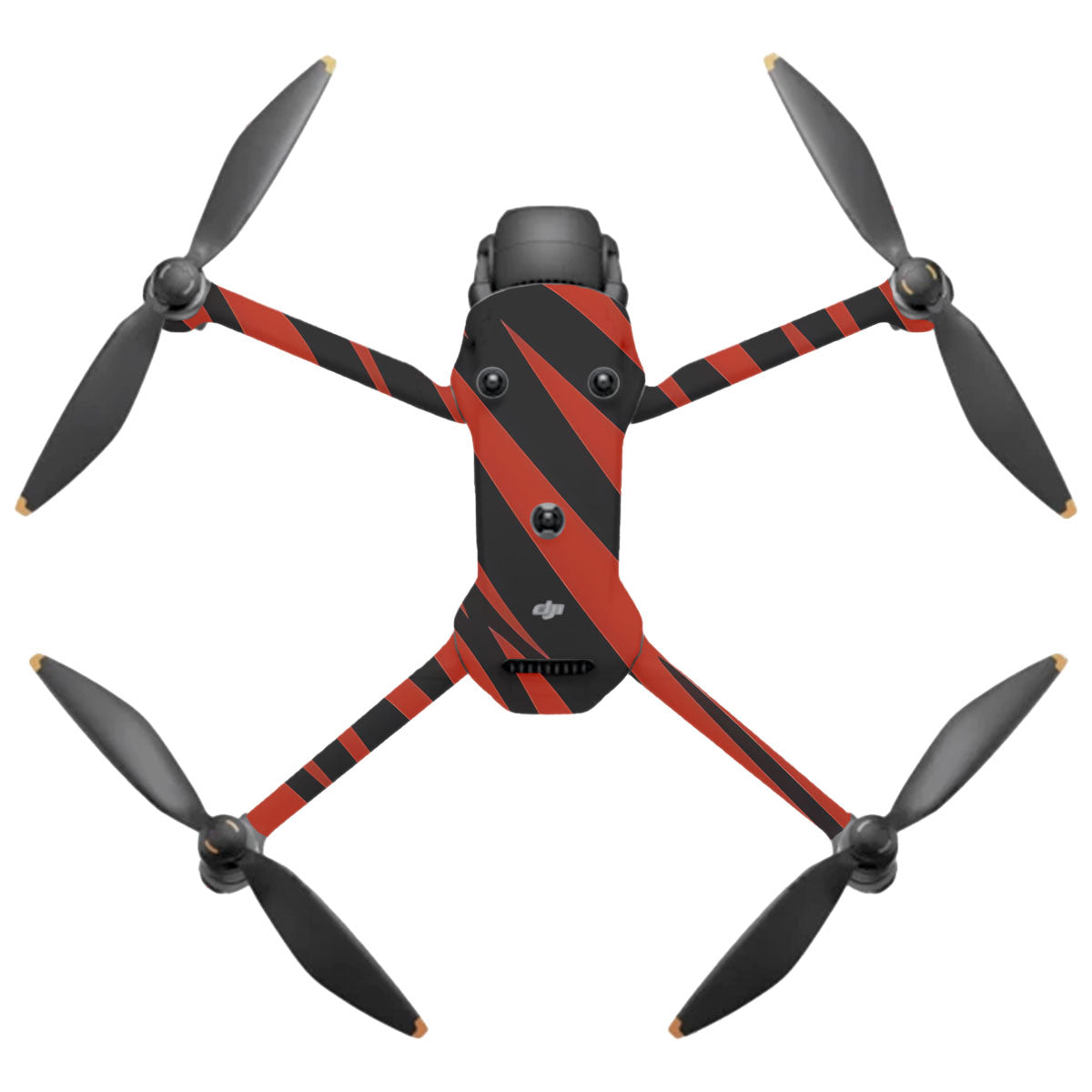 Red and Black Stripes DJI Mavic 4 Pro Drone Skin